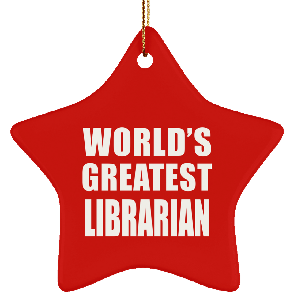 World's Greatest Librarian - Star Ornament