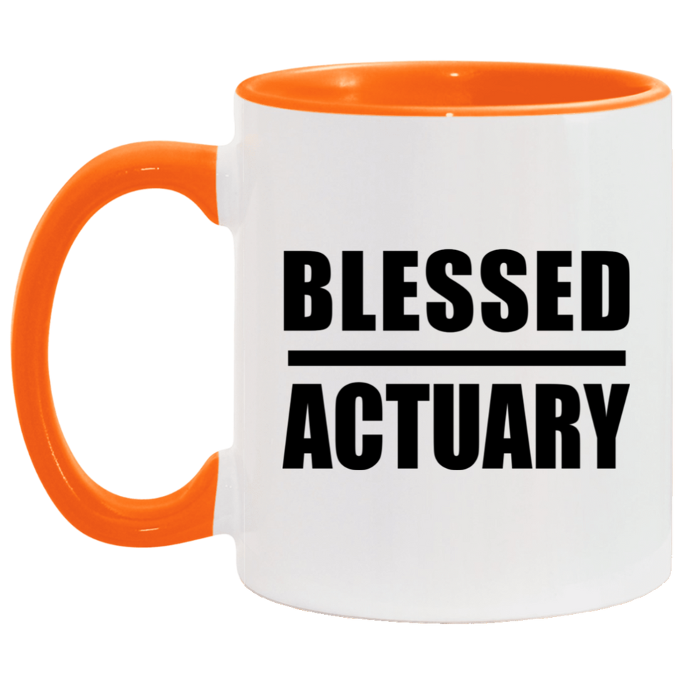 Blessed Actuary - 11oz Accent Mug Orange