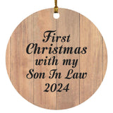 First Christmas With My Son In Law 2024 - Circle Ornament C