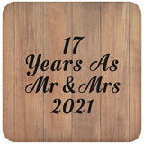 17 Years As Mr & Mrs 2021 - Drink Coaster C