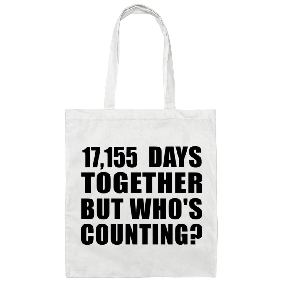 47th Anniversary 17,155 Days Together Who's Counting - Tote Bag White