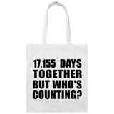 47th Anniversary 17,155 Days Together Who's Counting - Tote Bag White