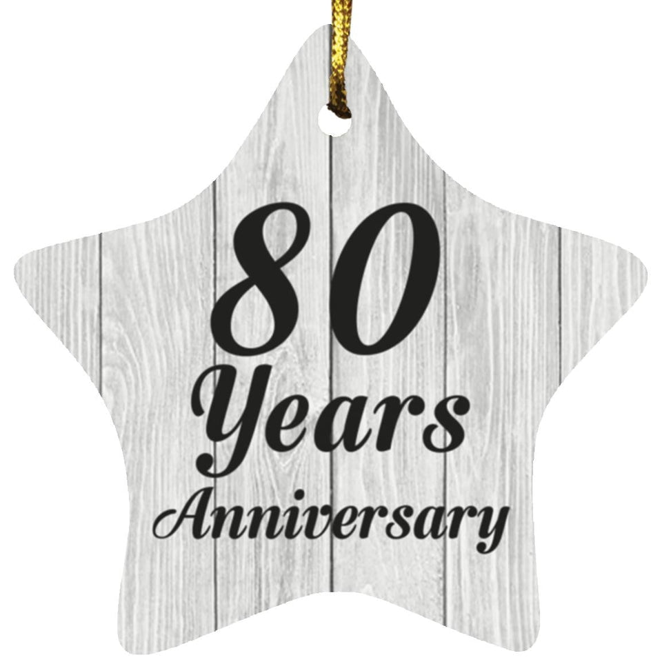 80th Anniversary 80 Years Anniversary - Star Ornament F