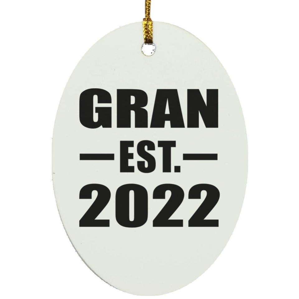 Gran Established EST. 2022 - Oval Ornament