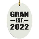 Gran Established EST. 2022 - Oval Ornament