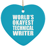 World's Okayest Technical Writer - Heart Ornament