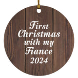First Christmas With My Fiance 2024 - Circle Ornament D