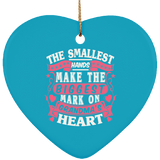 The Smallest Hands Make The Biggest Mark On Grandma's Heart - Heart Ornament