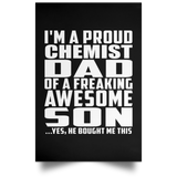 Proud Chemist Dad Of Awesome Son - Poster Portrait