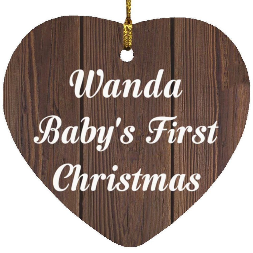 Wanda Baby's First Christmas - Heart Ornament D