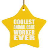 Coolest Animal Care Worker Ever - Star Ornament