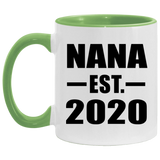 Nana Established EST. 2020 - 11oz Accent Mug Green