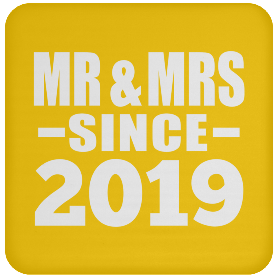 5th Anniversary Mr & Mrs Since 2019 - Drink Coaster