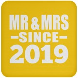 5th Anniversary Mr & Mrs Since 2019 - Drink Coaster