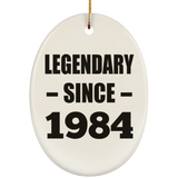 40th Birthday Legendary Since 1984 - Oval Ornament