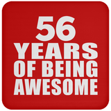 56th Birthday 56 Years Of Being Awesome - Drink Coaster