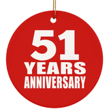 51st Anniversary 51 Years Anniversary - Circle Ornament