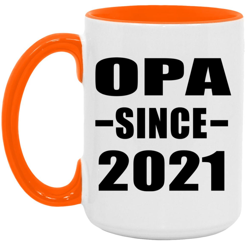 Opa Since 2021 - 15oz Accent Mug Orange