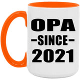 Opa Since 2021 - 15oz Accent Mug Orange