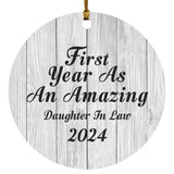 First Year As An Amazing Daughter In Law 2024 - Circle Ornament F
