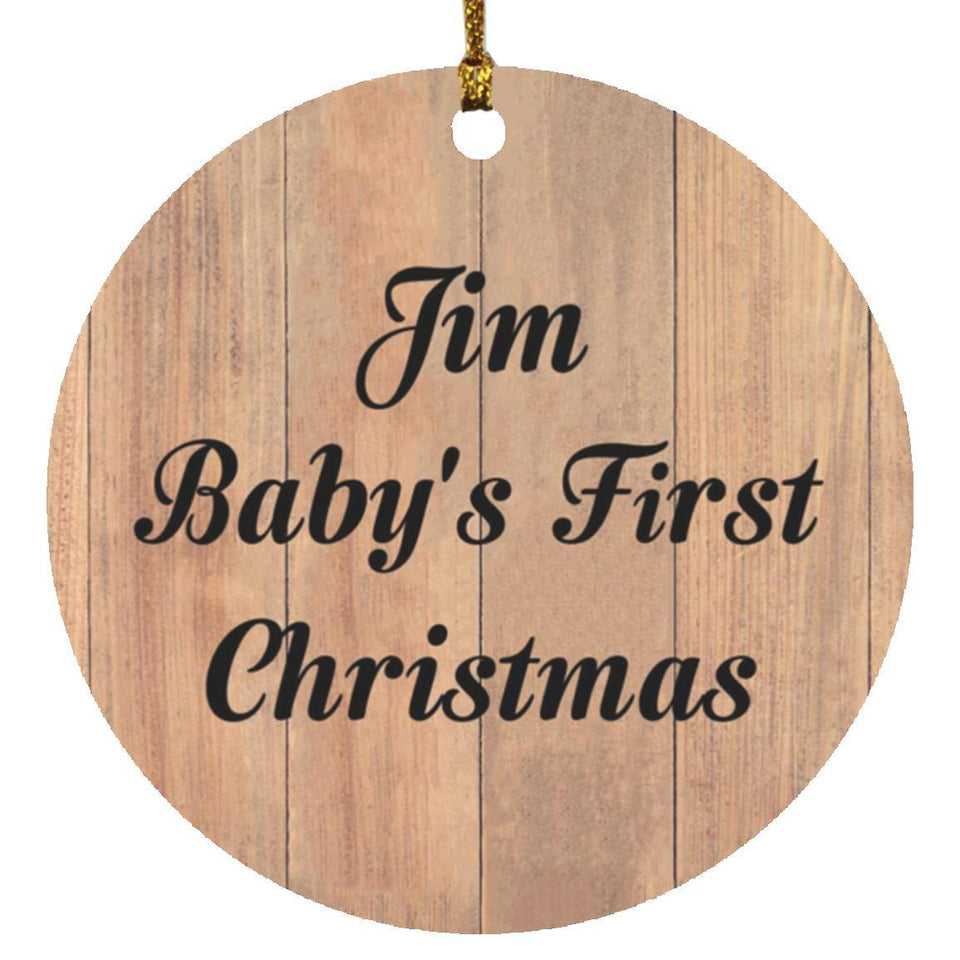 Jim Baby's First Christmas - Circle Ornament C