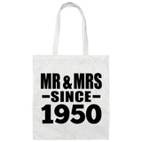 74th Anniversary Mr & Mrs Since 1950 - Tote Bag White