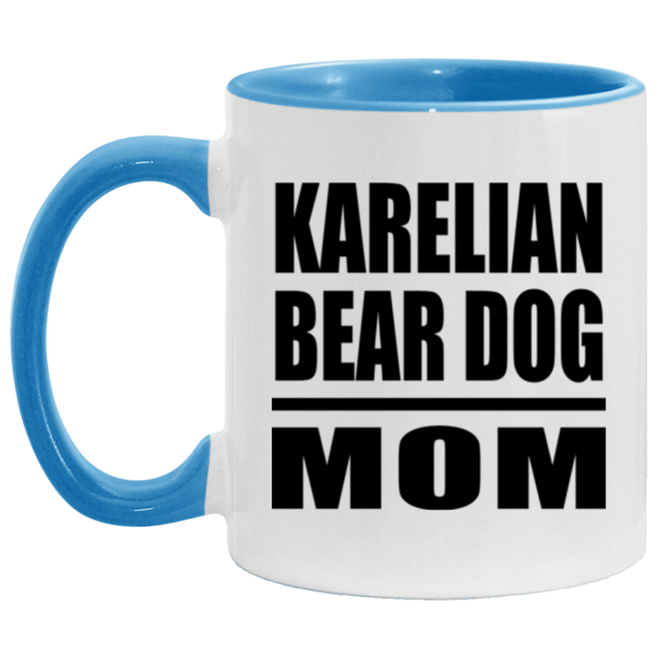 Karelian Bear Dog Mom - 11oz Accent Mug Blue