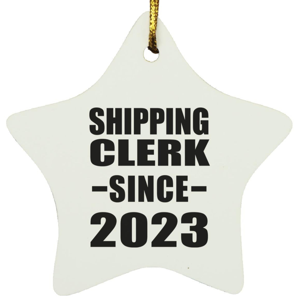 Shipping Clerk Since 2023 - Star Ornament
