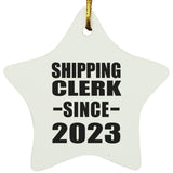 Shipping Clerk Since 2023 - Star Ornament