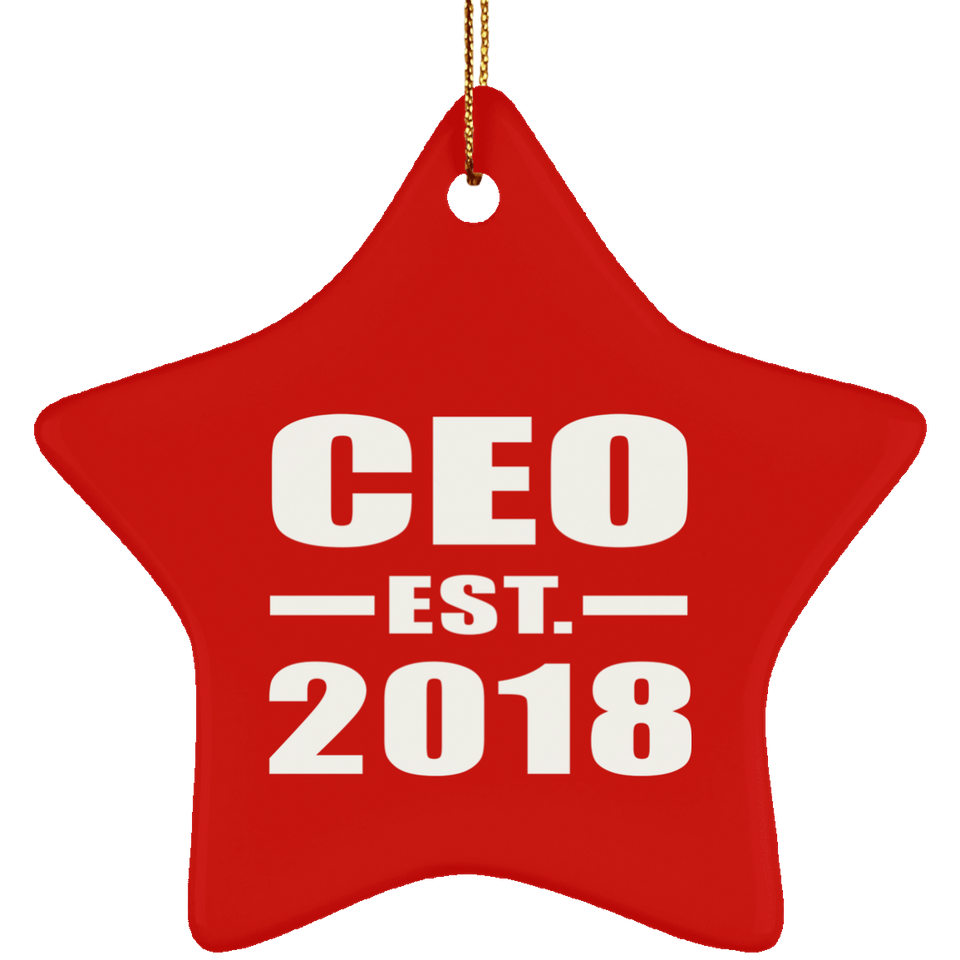 CEO Established EST. 2018 - Star Ornament