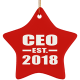 CEO Established EST. 2018 - Star Ornament
