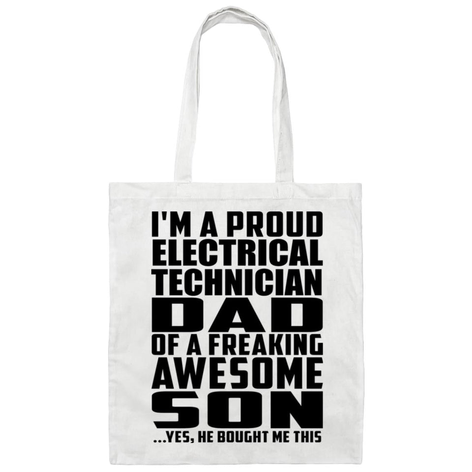Proud Electrical Technician Dad Of Awesome Son - Tote Bag White