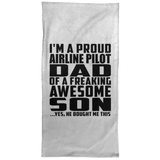 Proud Airline Pilot Dad Of Awesome Son - Hand Towel