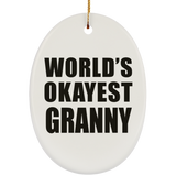 World's Okayest Granny - Oval Ornament