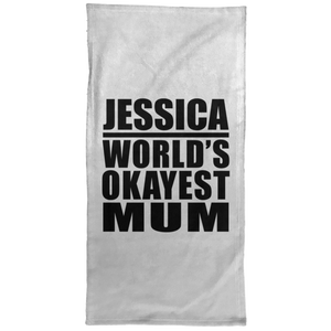 Jessica World's Okayest Mum - Hand Towel