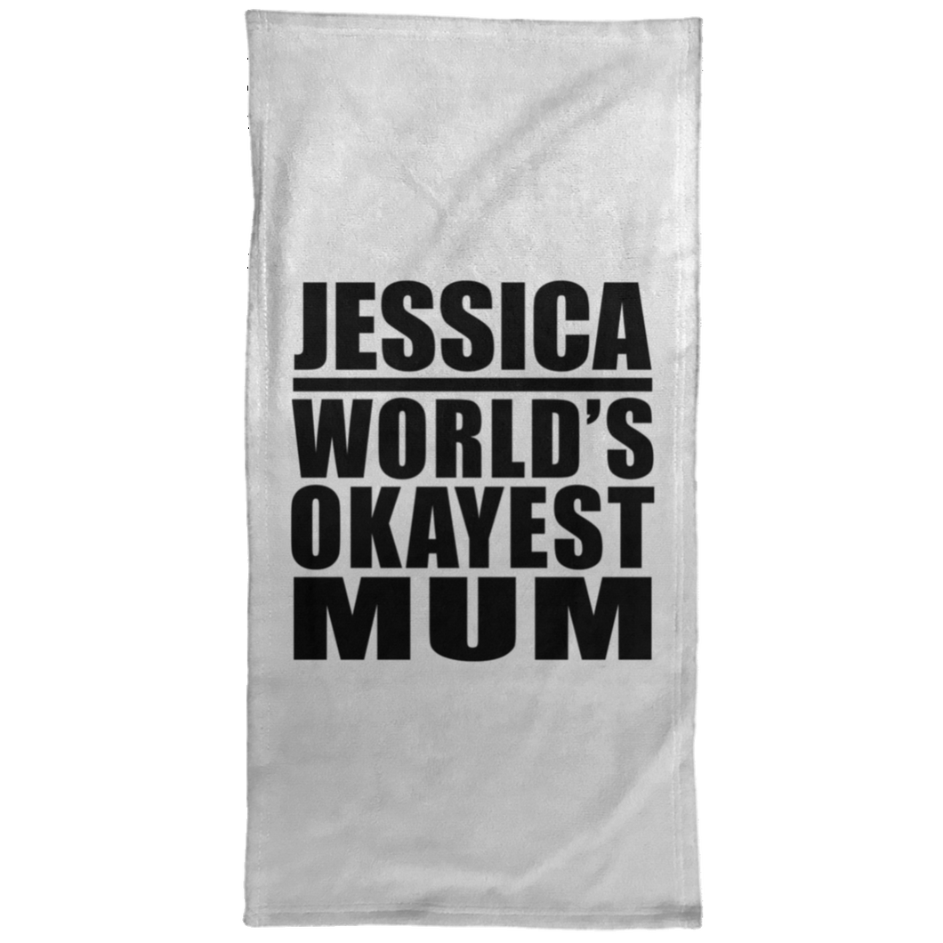 Jessica World's Okayest Mum - Hand Towel