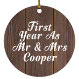 First Year As Mr & Mrs Cooper - Circle Ornament D