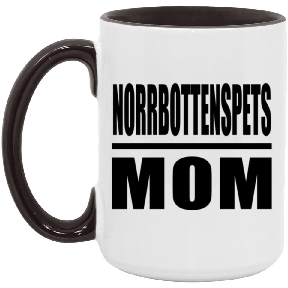 Norrbottenspets Mom - 15oz Accent Mug Black