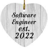 Software Engineer Established Est. 2022 - Heart Ornament F