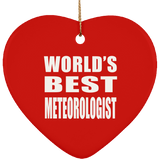 World's Best Meteorologist - Heart Ornament