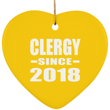 Clergy Since 2018 - Heart Ornament