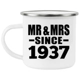 87th Anniversary Mr & Mrs Since 1937 - 12oz Camping Mug