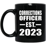 Corrections Officer Established EST. 2023 - 11oz Coffee Mug Black