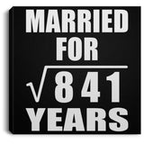 29th Anniversary Married For Square Root of 841 Years - Canvas Square