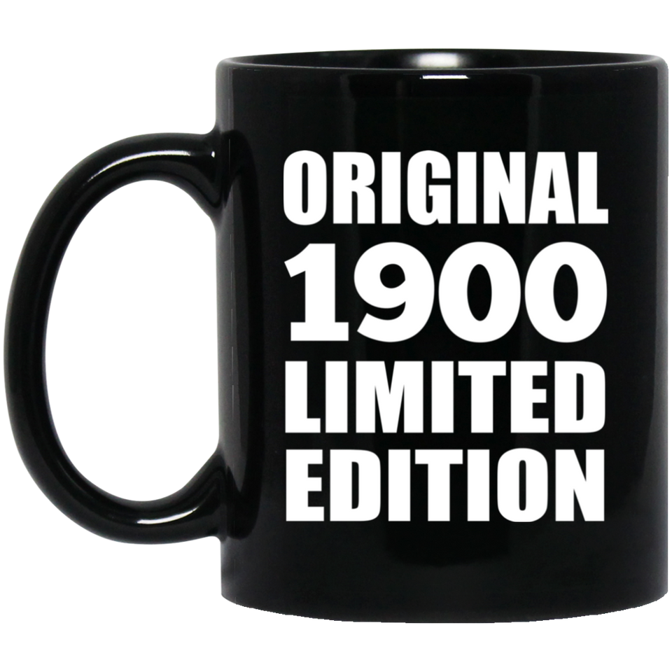 124th Birthday Original 1900 Limited Edition - 11oz Coffee Mug Black