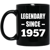 67th Birthday Legendary Since 1957 - 11oz Coffee Mug Black