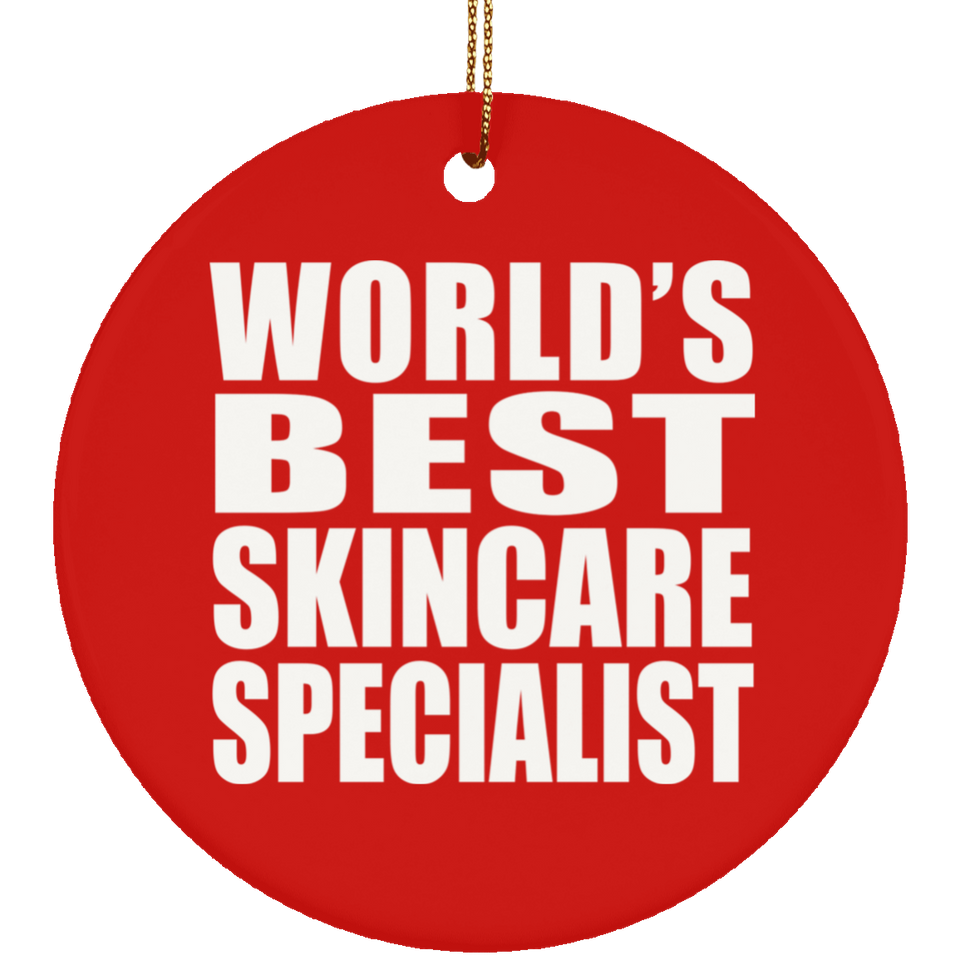 World's Best Skincare Specialist - Circle Ornament