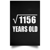 34th Birthday Square Root of 1156 Years Old - Poster Portrait