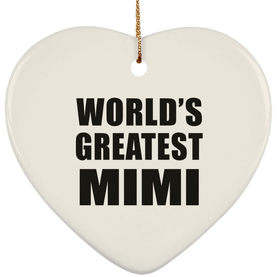 World's Greatest Mimi - Heart Ornament