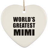 World's Greatest Mimi - Heart Ornament